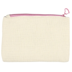 POCHETTE GAZE DE COTON JE FAIS CE QU'IL ME PLAIT GIRL POWER 20X15CM