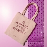 TOTE BAG GAZE DE COTON JE M'EN FOUS GIRL POWER 36.5X42CM