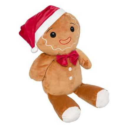 Peluche pain d'épice 60cm marron