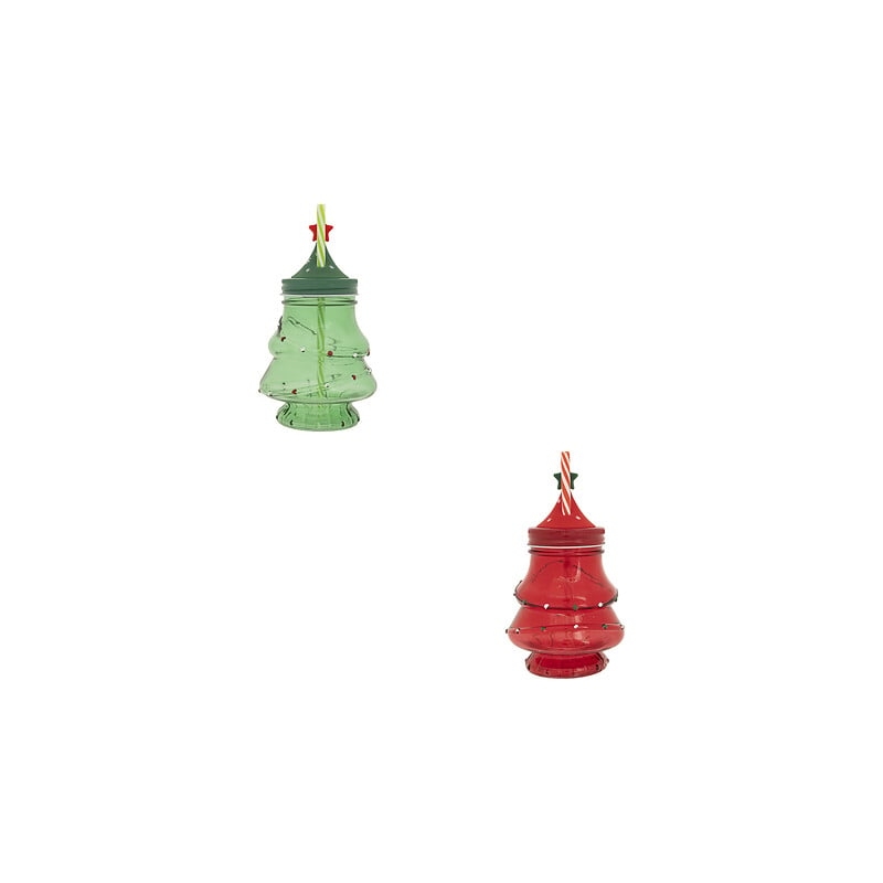 Chope sapin haut 13,5 cm verre assorti