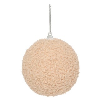 Boule polystyrène bouclette 8 cm rose
