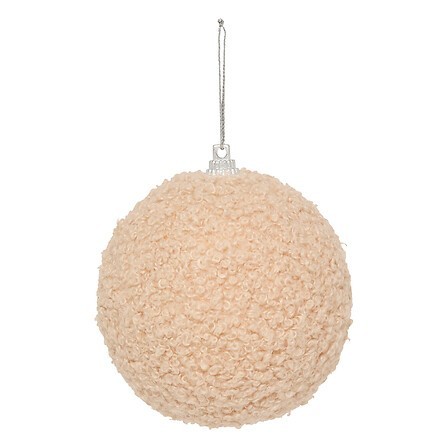 Boule polystyrène bouclette 8 cm rose