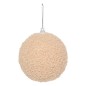 Boule polystyrène bouclette 8 cm rose