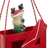 Boîte aux lettres forme sac cadeau haut 14 cm métal assorti
