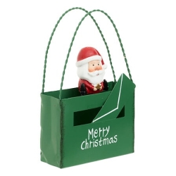 Boîte aux lettres forme sac cadeau haut 14 cm métal assorti