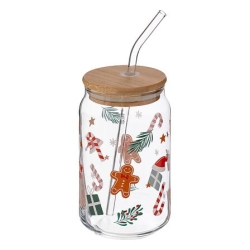 Gobelet verre avec paille...
