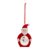 Sujet Père Noël grelots résine haut 10 cm rouge et blanc