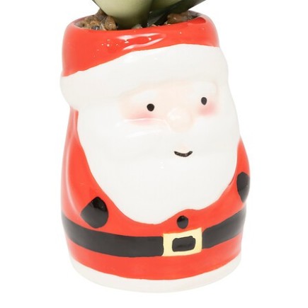 Plante pot céramique décor Noël