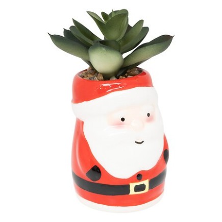 Plante pot céramique décor Noël