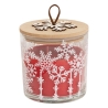 Bougie parfumée 280 g verre décor flocon rouge