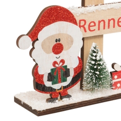 Pancarte Noël haut 29,5 cm MDF assorti
