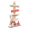 Pancarte Noël haut 29,5 cm MDF assorti