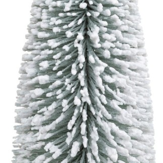 Sapin de table floqué 21 cm