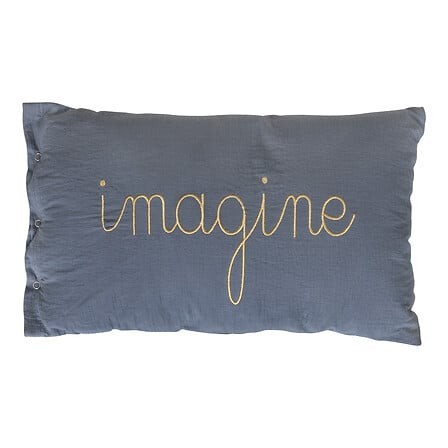 Coussin Lili 30x50cm bleu gris