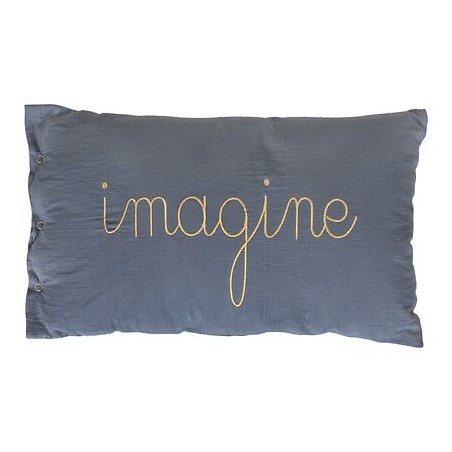 Coussin Lili 30x50cm bleu gris