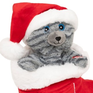 Automate chat chaussette Noël musical