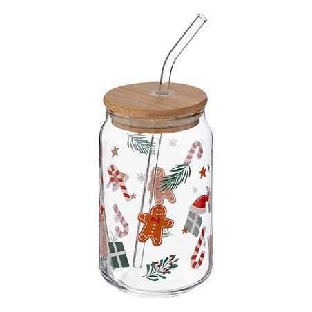 Gobelet verre avec paille 48 cl