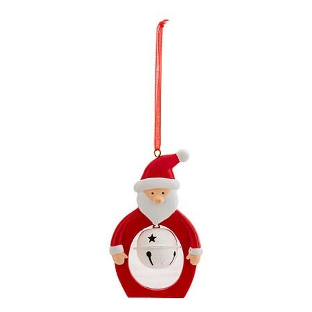 Sujet Père Noël grelots résine