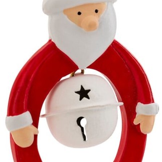 Sujet Père Noël grelots résine