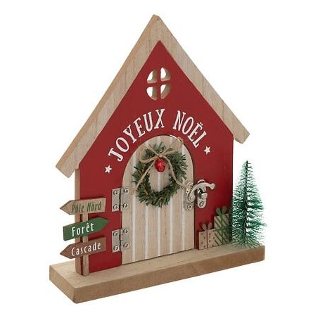 Porte déco Joyeux Noël rouge