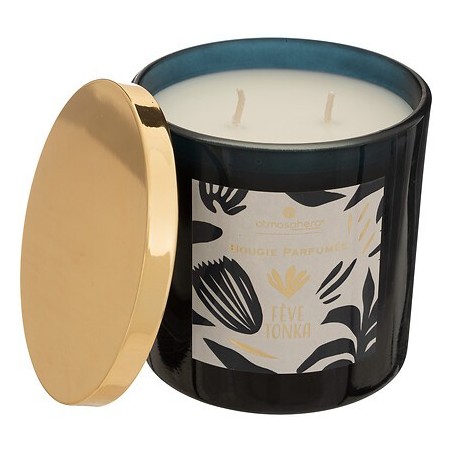 Bougie parfumée Plum 400 g pot verre fève tonka