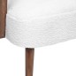 Fauteuil accoudoirs Chiara bouclette blanc
