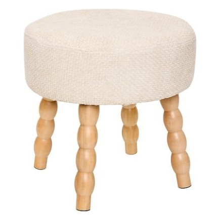 Tabouret d'appoint Spolo chenille blanc