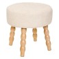 Tabouret d'appoint Spolo chenille blanc