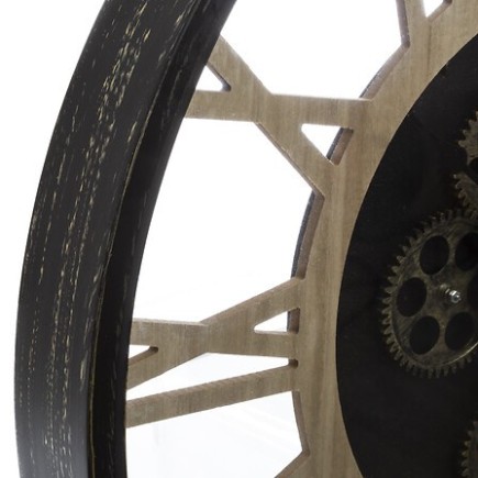 Horloge mécanisme Paul 57cm métal bois