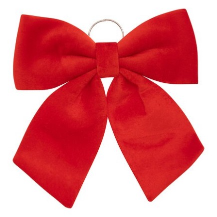 Nœud déco velours 35 x 40 cm rouge