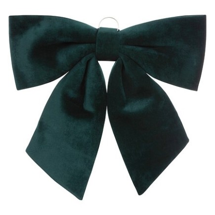 Nœud déco velours 35 x 40 cm vert