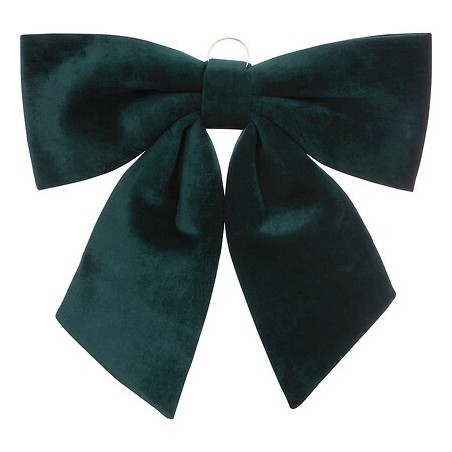 Nœud déco velours 35 x 40 cm vert