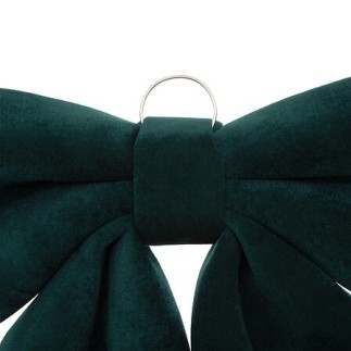 Nœud déco velours 35 x 40 cm vert
