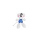 Porte clés peluche Diddl salopette bleue 15cm