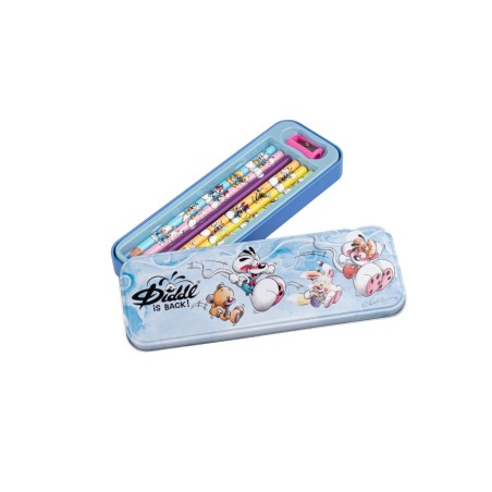 Plumier métal 6 crayons de couleur Diddl