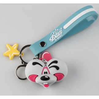 Porte-clés figurine Diddl bleu