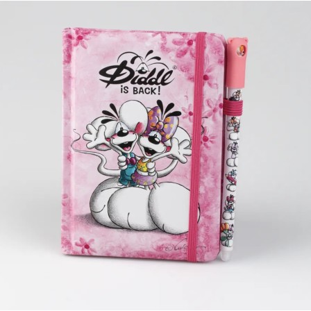 Carnet A6 Rose + Stylo Diddl