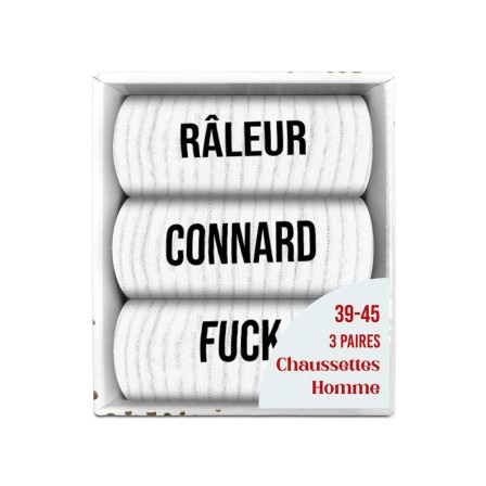 Coffret Trio Chaussettes Homme Raleur Blanc