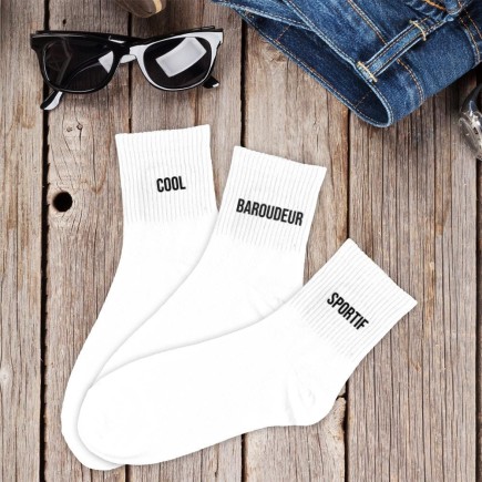 Coffret Trio Chaussettes Homme Cool Blanc