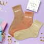 Coffret Trio Chaussettes Paillettes Brunette