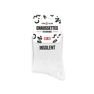 Chaussettes Blanches Insolent Homme