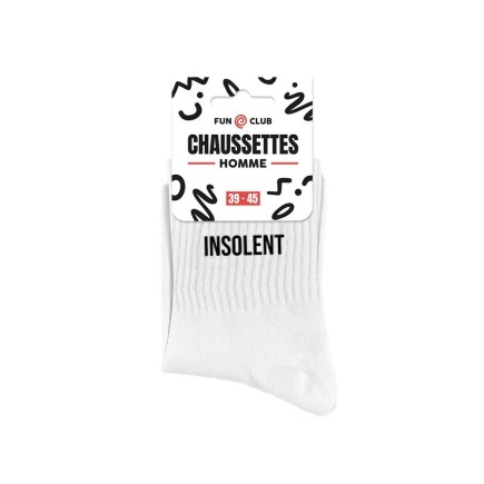 Chaussettes Blanches Insolent Homme