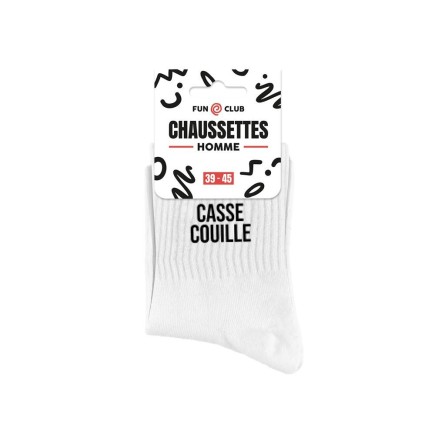 Chaussettes Blanches Casse Couilles Homme