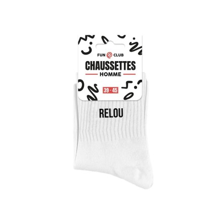 Chaussettes Blanches Relou Homme