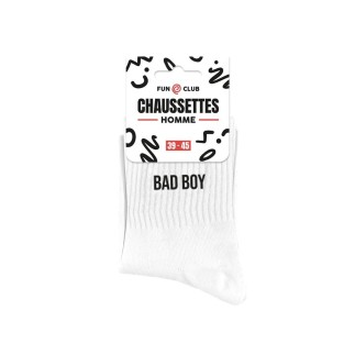 Chaussettes Blanches Bad Boy Homme