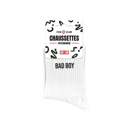 Chaussettes Blanches Bad Boy Homme
