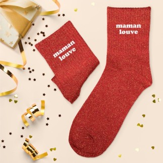 Chaussettes Paillettes Maman Louve