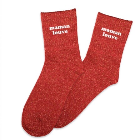 Chaussettes Paillettes Maman Louve