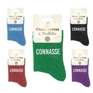 Chaussettes Paillettes Connasse