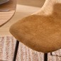 Chaise Tyka chenille ocre pieds métal noir